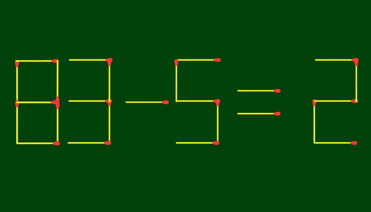 Imagine Stire Test IQ cu chibrituri | Corectați 83 – 5 = 2, mutând un singur băț | 2review.ro