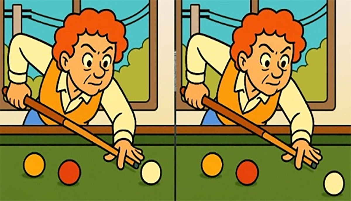 Imagine Stire TEST IQ | Ești un geniu dacă poți identifica toate cele 3 diferențe între acești doi bărbați care joacă biliard, în maximum 23 de secunde | 2review.ro