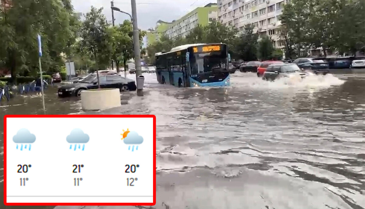 Plouă 8 zile fără oprire în București. Pe ce dată vine „potopul”, potrivit meteorologilor Accuweather