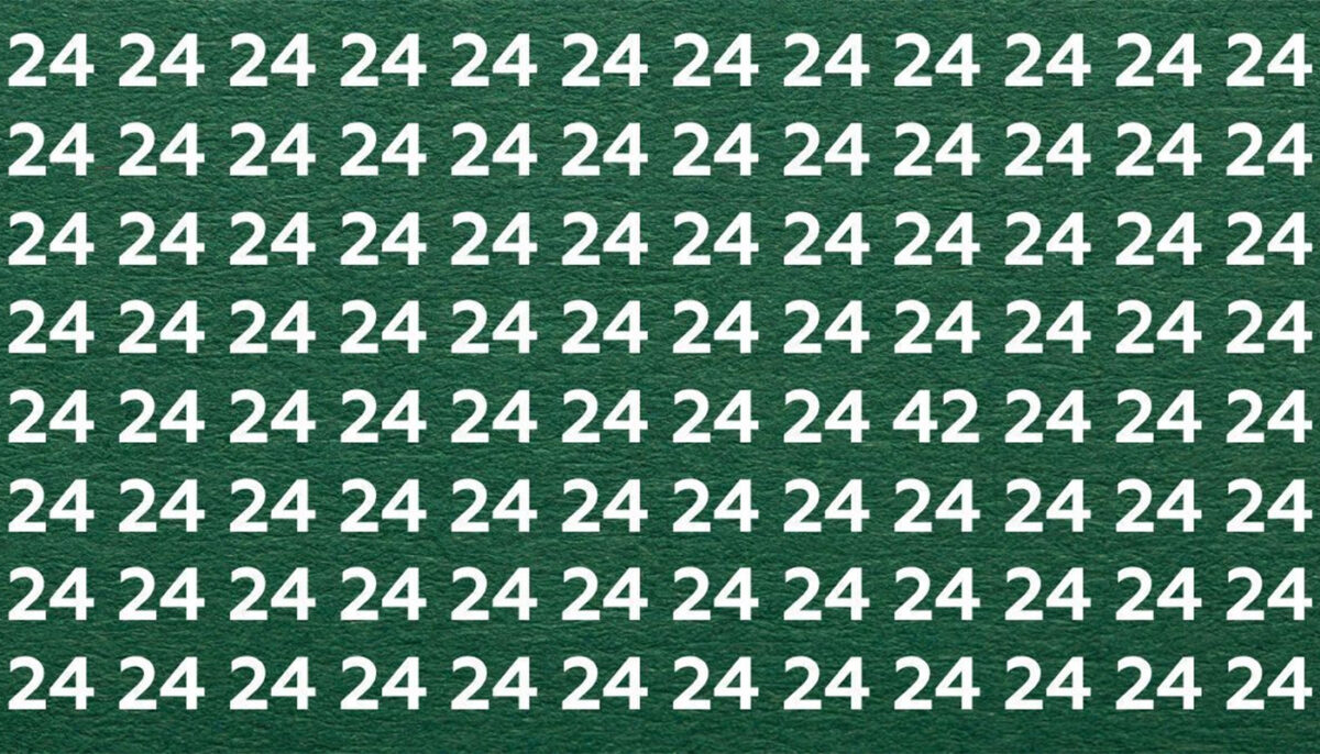 Imagine Stire Test de perspicacitate | Doar 1 dintre 10 oameni îl găsește în 7 secunde: Identificați singurul număr diferit de 24! | 2review.ro