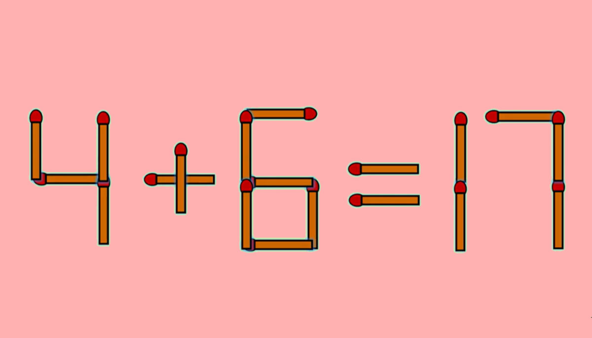 Imagine Stire Test de inteligență | Mutați un singur chibrit pentru a corecta 4 + 6 = 1 | 2review.ro