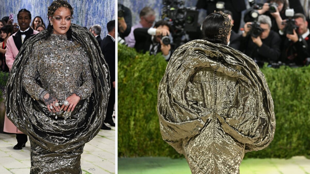 Imagine Stire Ce reprezintă ținuta bizară purtată de Rihanna la Met Gala 2026. Cine a creat rochia cu 115.000 de mărgele din cristal | 2review.ro