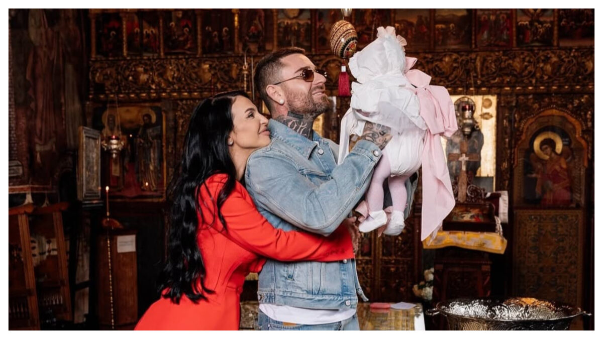 Imagine Stire TJ Miles și Francisca au ales nași celebri pentru fiica lor. Primele imagini de la botezul Clarei | 2review.ro