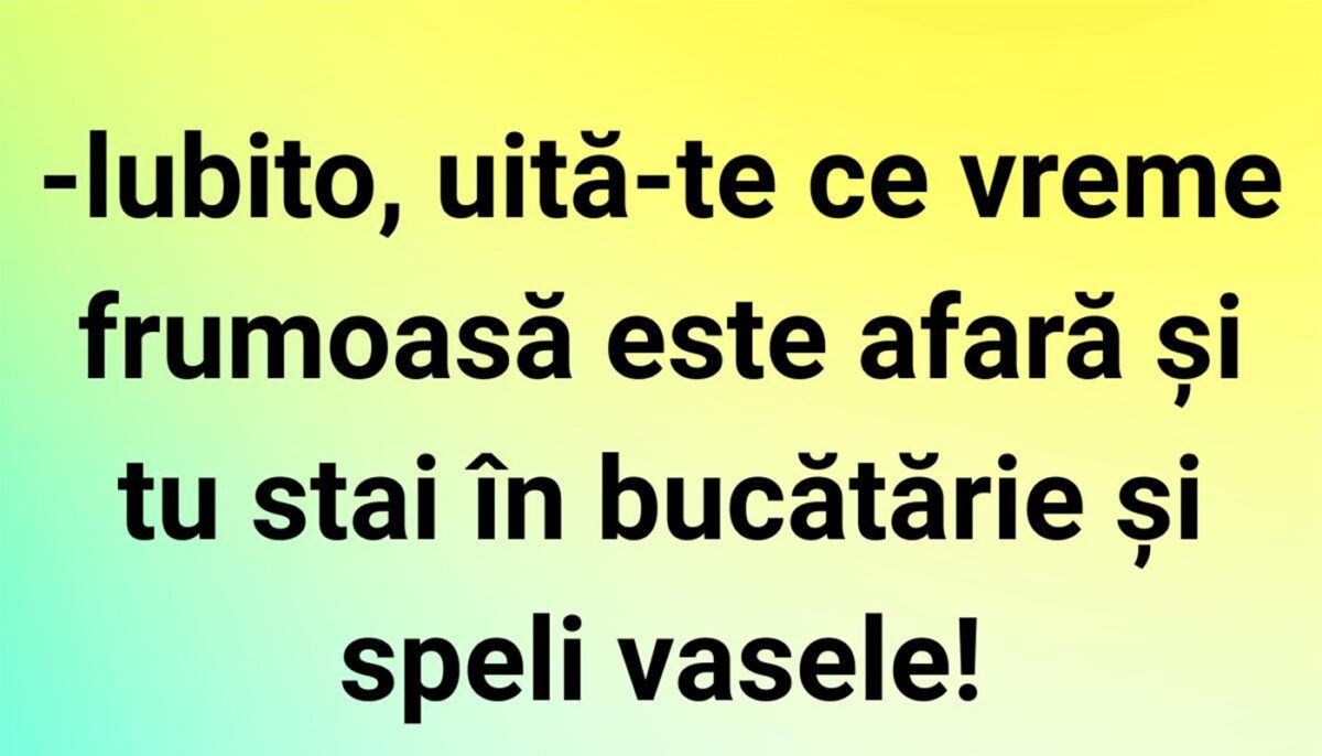 Imagine Stire BANC | „Iubito, uită-te ce vreme frumoasă este afară!” | 2review.ro