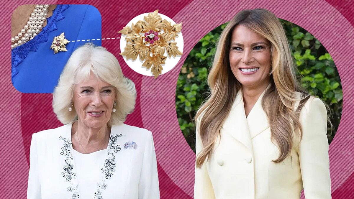 Imagine Stire Regina Camilla a purtat cadoul Melaniei Trump doar de complezență. L-a schimbat cu altceva cu prima ocazie. | 2review.ro