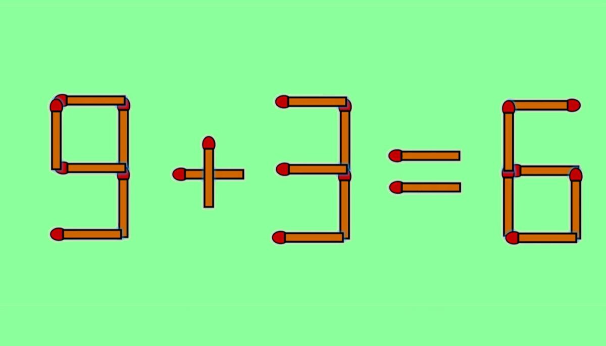 Imagine Stire Test IQ exclusiv pentru genii | 9+3=6 este greșit. Pentru a corecta egalitatea, mutați un singur chibrit | 2review.ro
