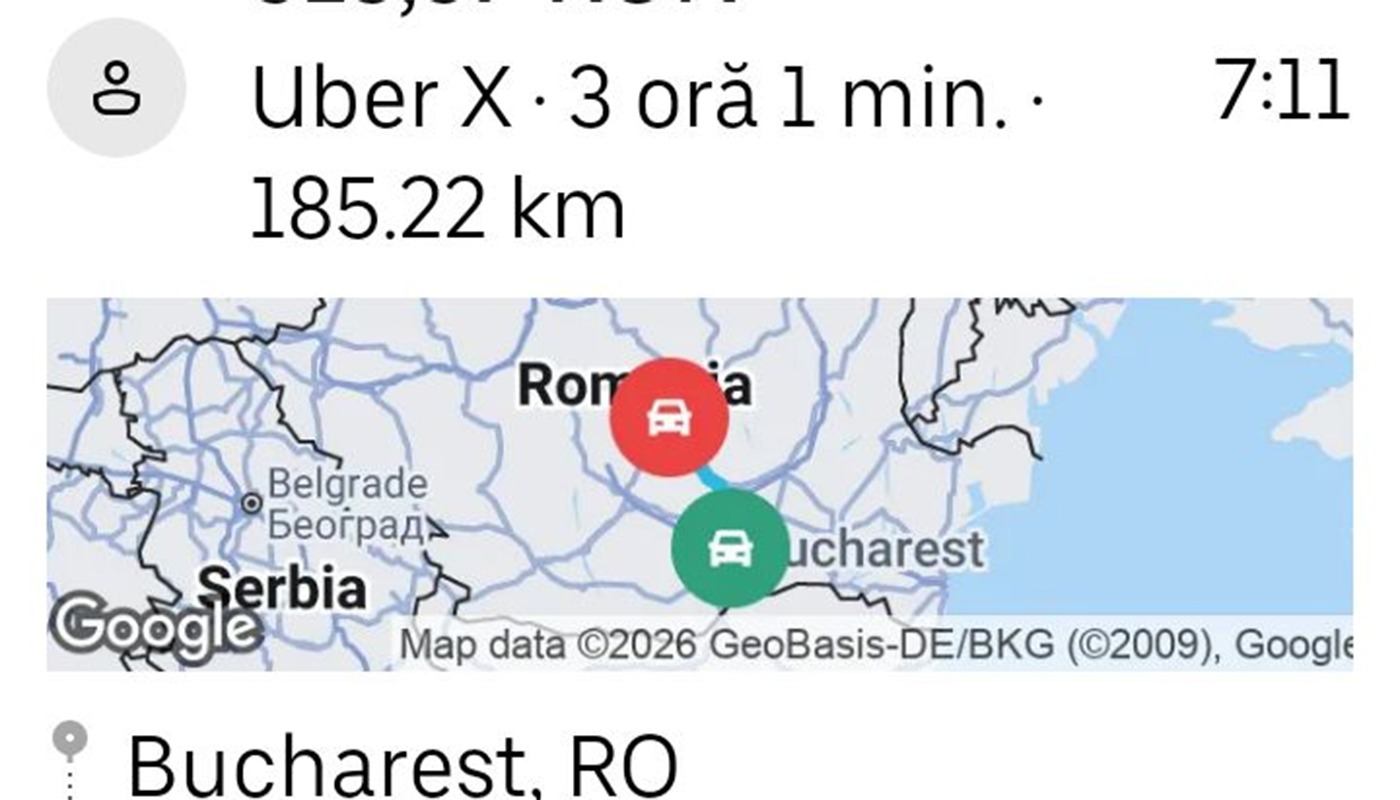 Cât a plătit un client pentru o cursă Uber la Bran