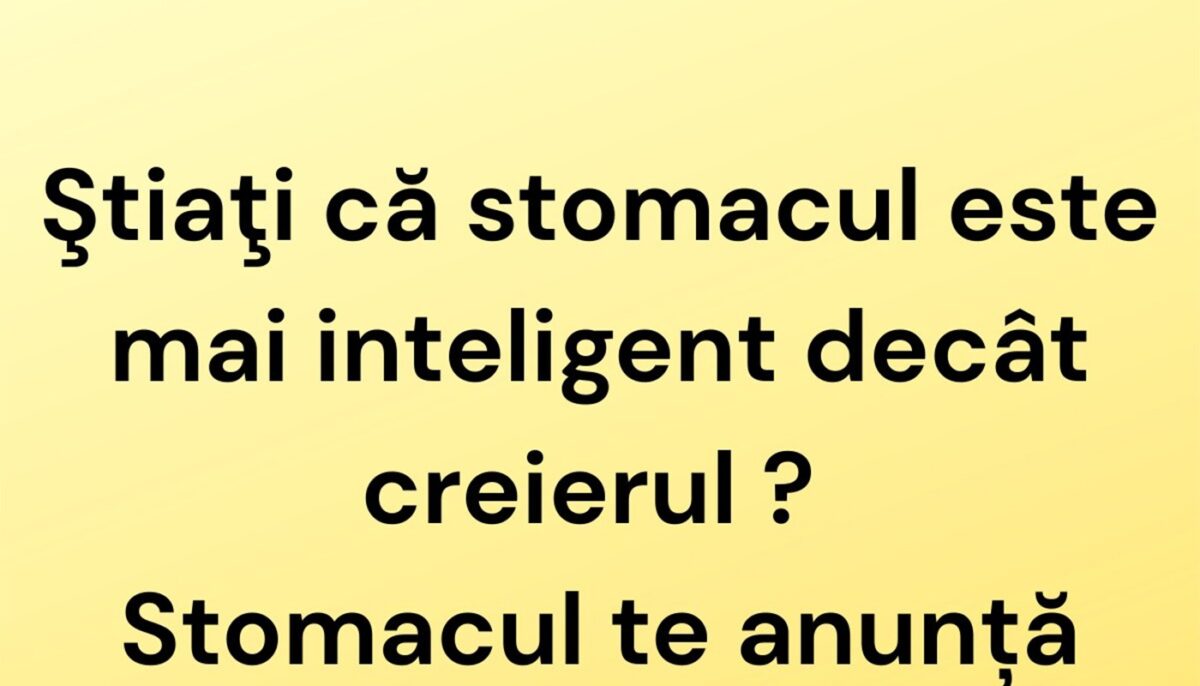 Imagine Stire BANC | De ce este stomacul mai inteligent decât creierul | 2review.ro