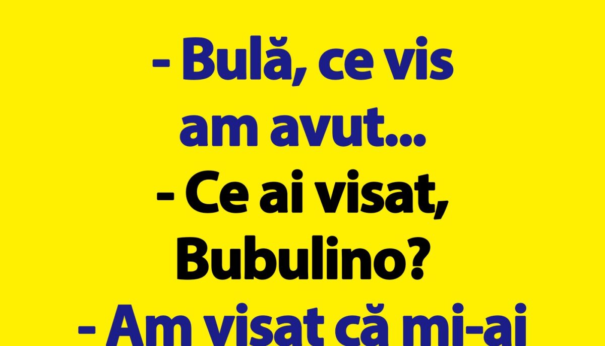 Imagine Stire BANC | ”Bulă, ce vis am avut…” | 2review.ro