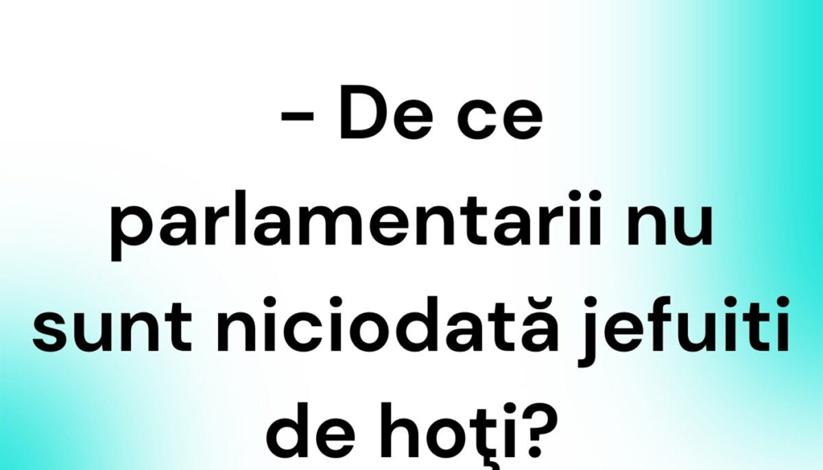 Imagine Stire BANC | De ce parlamentarii nu sunt niciodată jefuiți de hoți? | 2review.ro