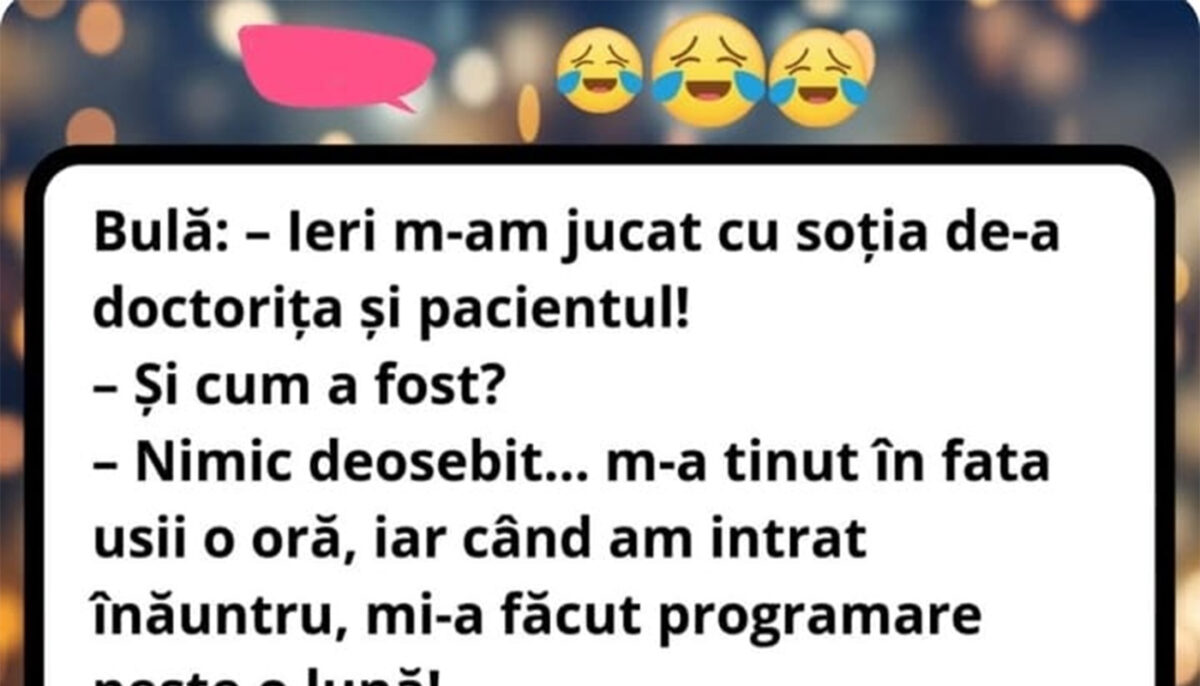 Imagine Stire BANC | Bulă și Bubulina s-au jucat de-a pacientul și doctorița | 2review.ro