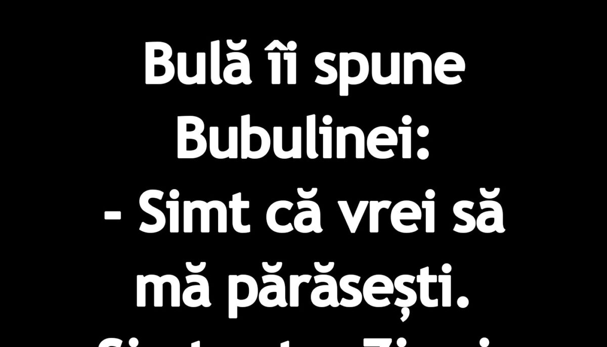 Imagine Stire BANC | Bulă simte că Bubulina vrea să-l părăsească | 2review.ro