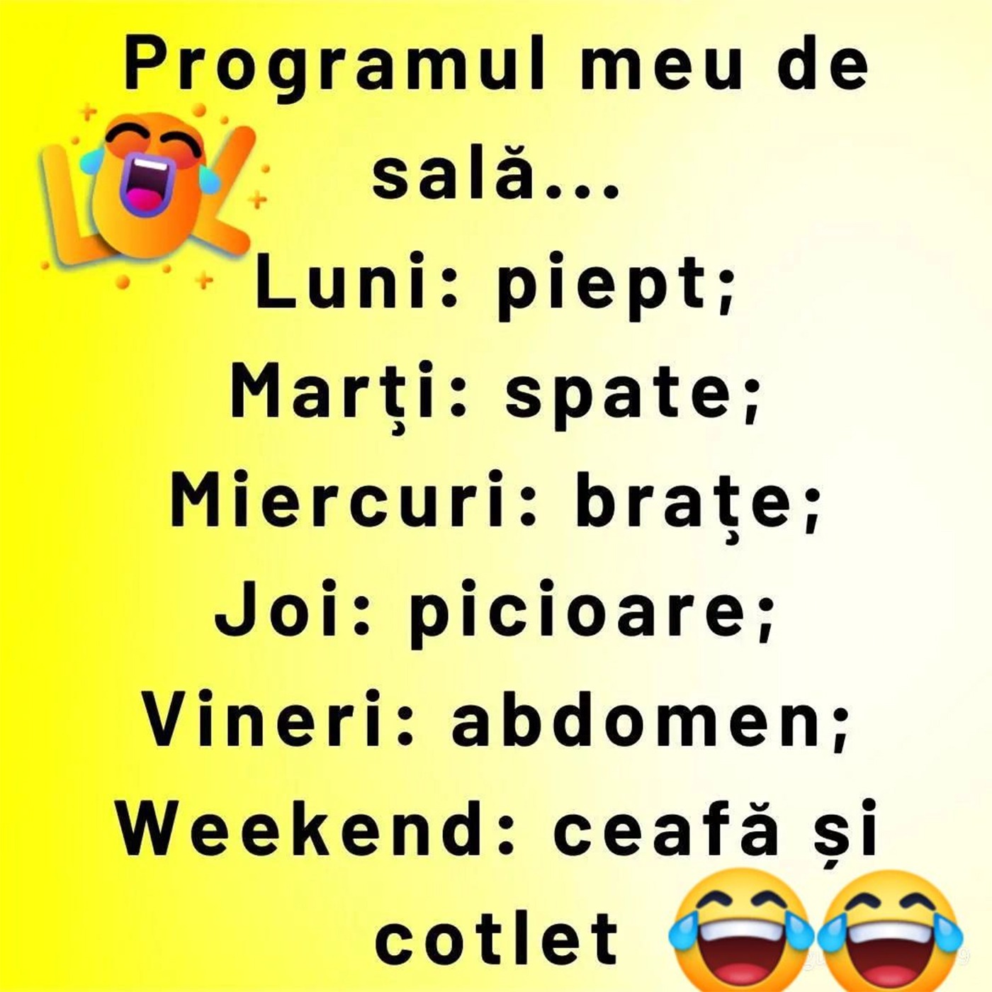 BANCUL ZILEI | Cum arată programul meu de sală