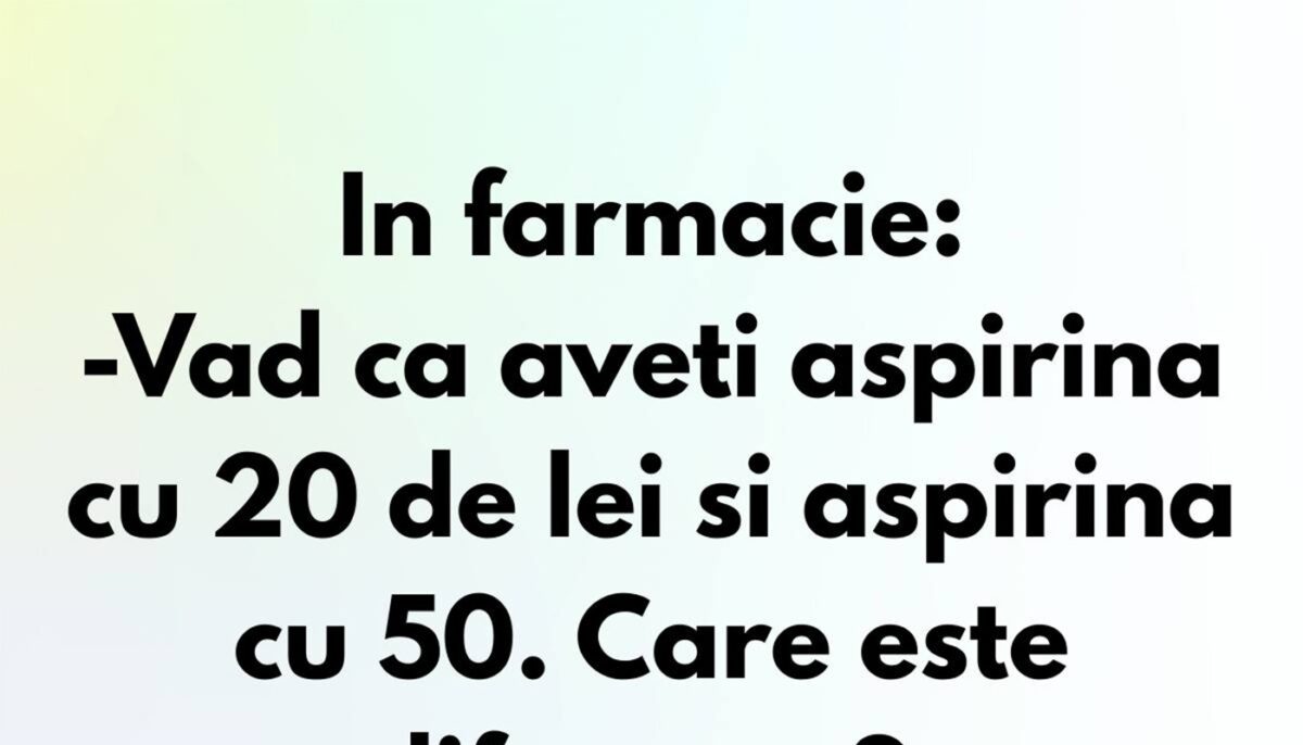 Imagine Stire Bancul de weekend | Ce este aspirina la 50 lei, de fapt | 2review.ro