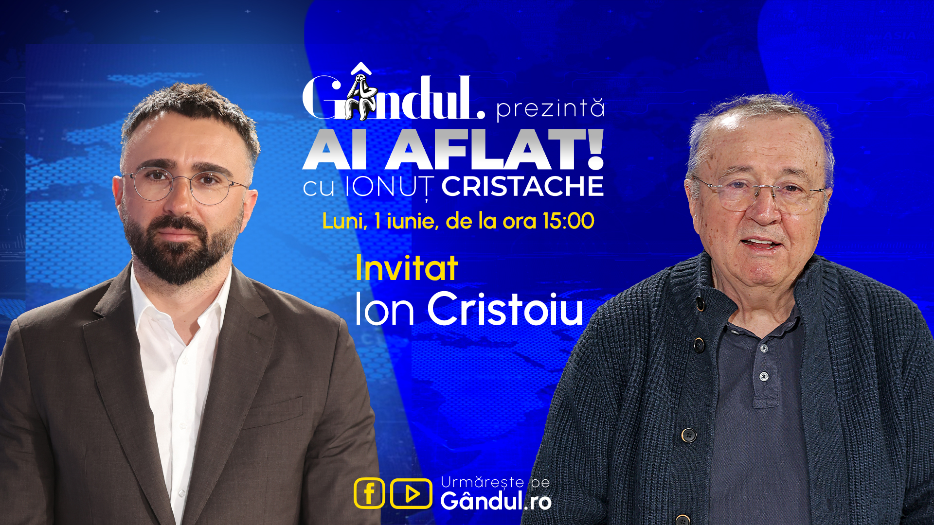 Emisiuni live pe Gândul, 1 iunie 2026