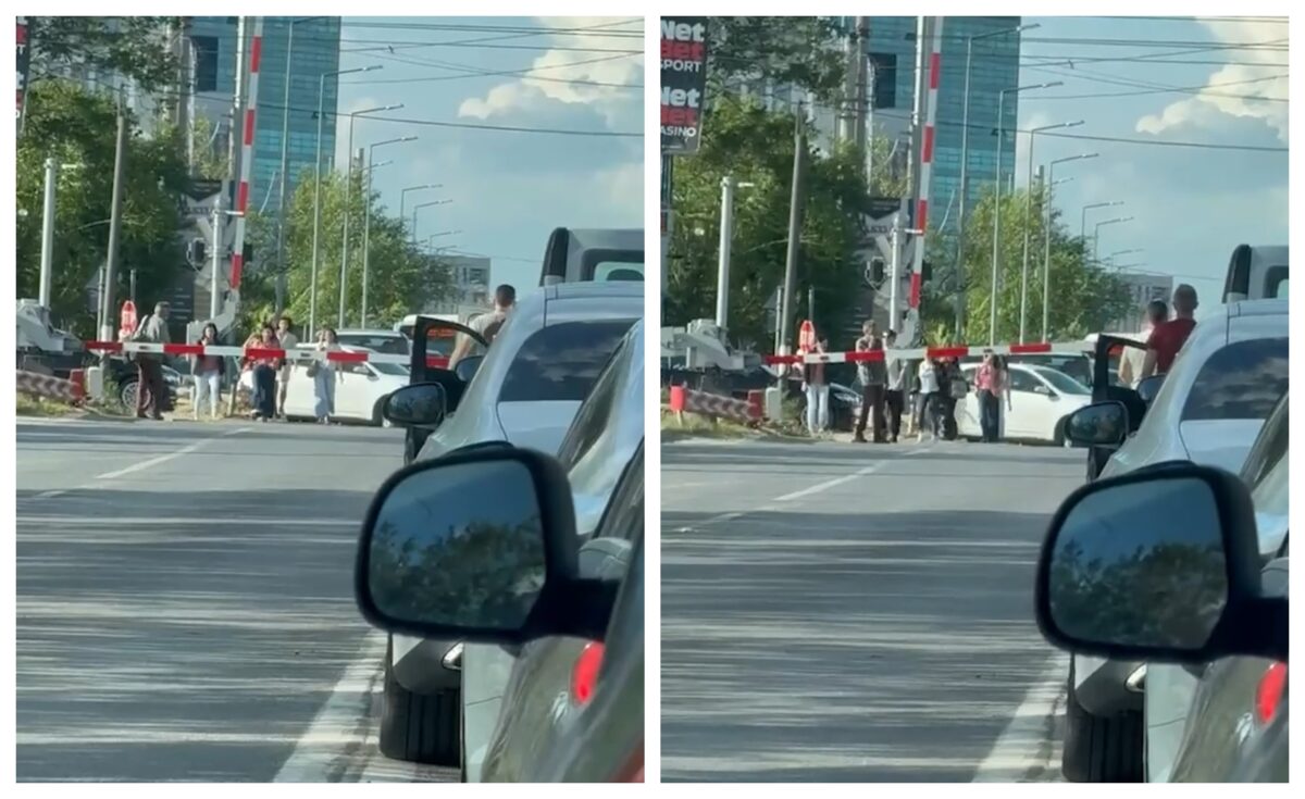 Imagine Stire Bariera din Pipera s-a blocat și a paralizat traficul! Pietonii au ridicat-o cu mâna ca să poată trece | 2review.ro