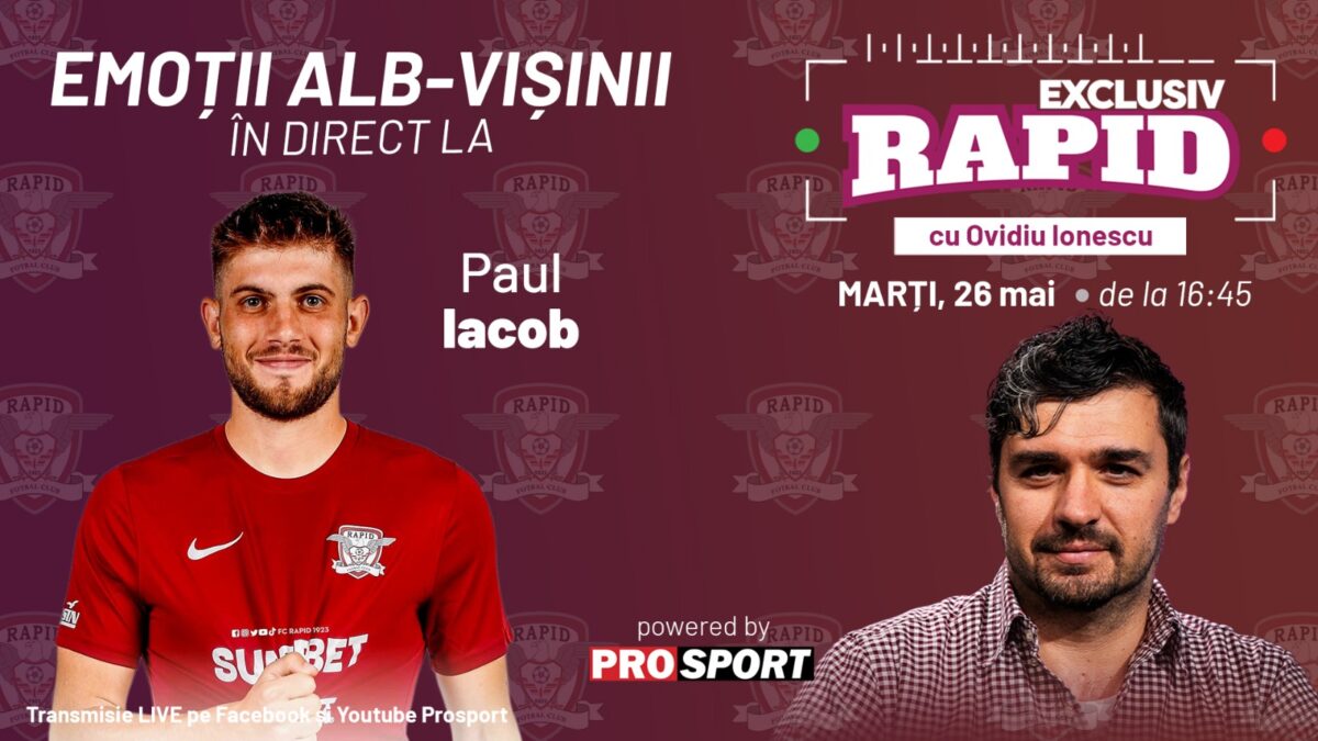 Imagine Stire EXCLUSIV RAPID – iese Gâlcă, intră Pancu! Intrăm în direct cu voi la 16:45, pe YouTube și Facebook – ProSport | 2review.ro