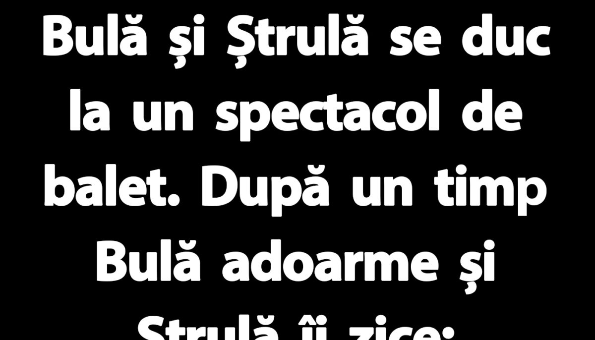BANC | Bulă și Ștrulă se duc la un spectacol de balet