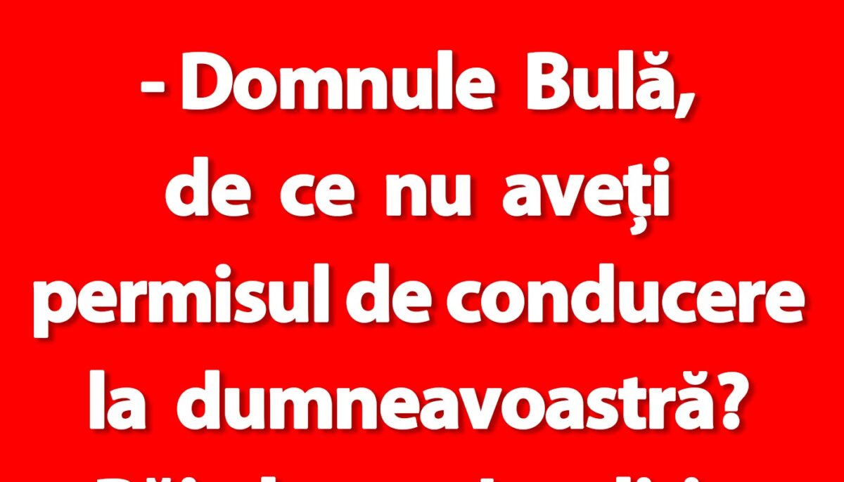 Imagine Stire BANC | „Domnule Bulă, de ce nu aveți permisul de conducere la dumneavoastră?” | 2review.ro