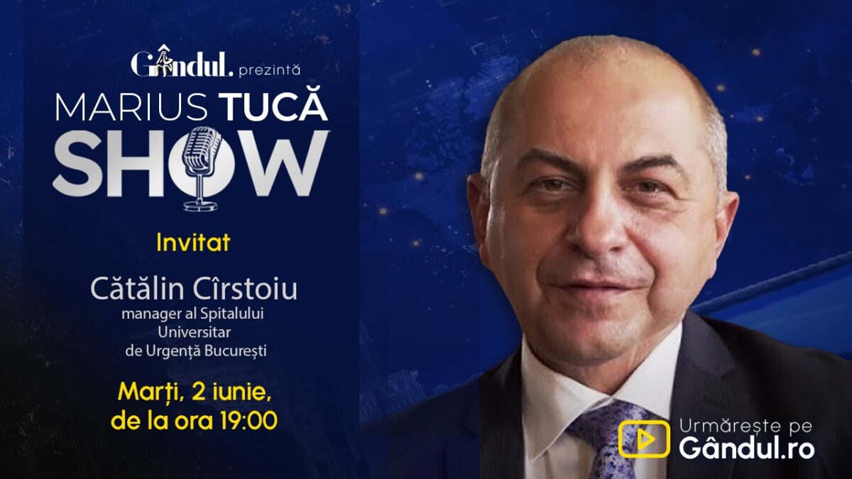 Imagine Stire Marius Tucă Show începe marți, 2 iunie, de la ora 19.00, live pe Gândul. Invitat: Cătălin Cîrstoiu | 2review.ro