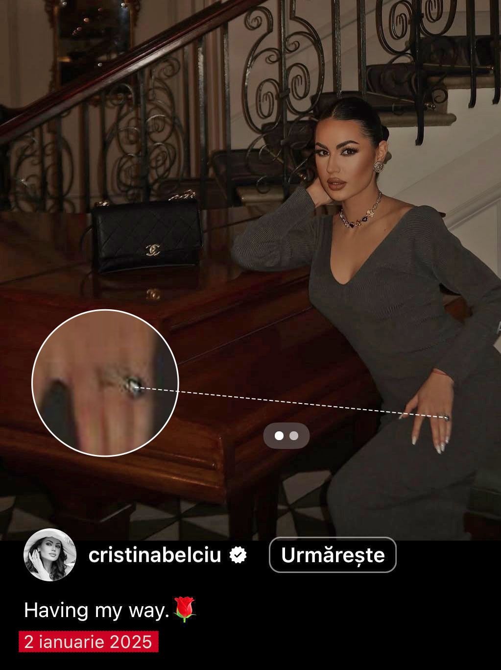 Inelul primit de Cristina de la Cabron