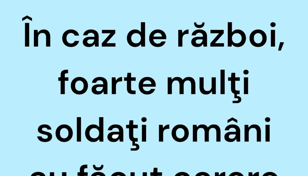BANCUL ZILEI | În caz de război