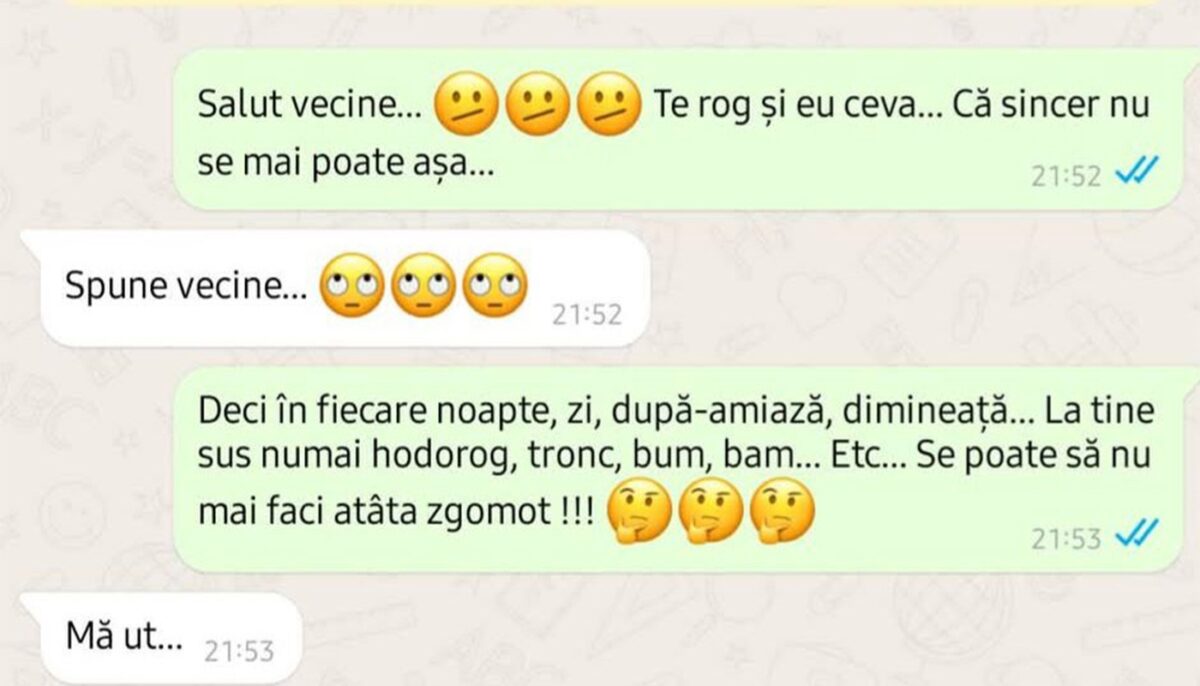 BANCUL ZILEI | „Vecine, nu se mai poate așa!”