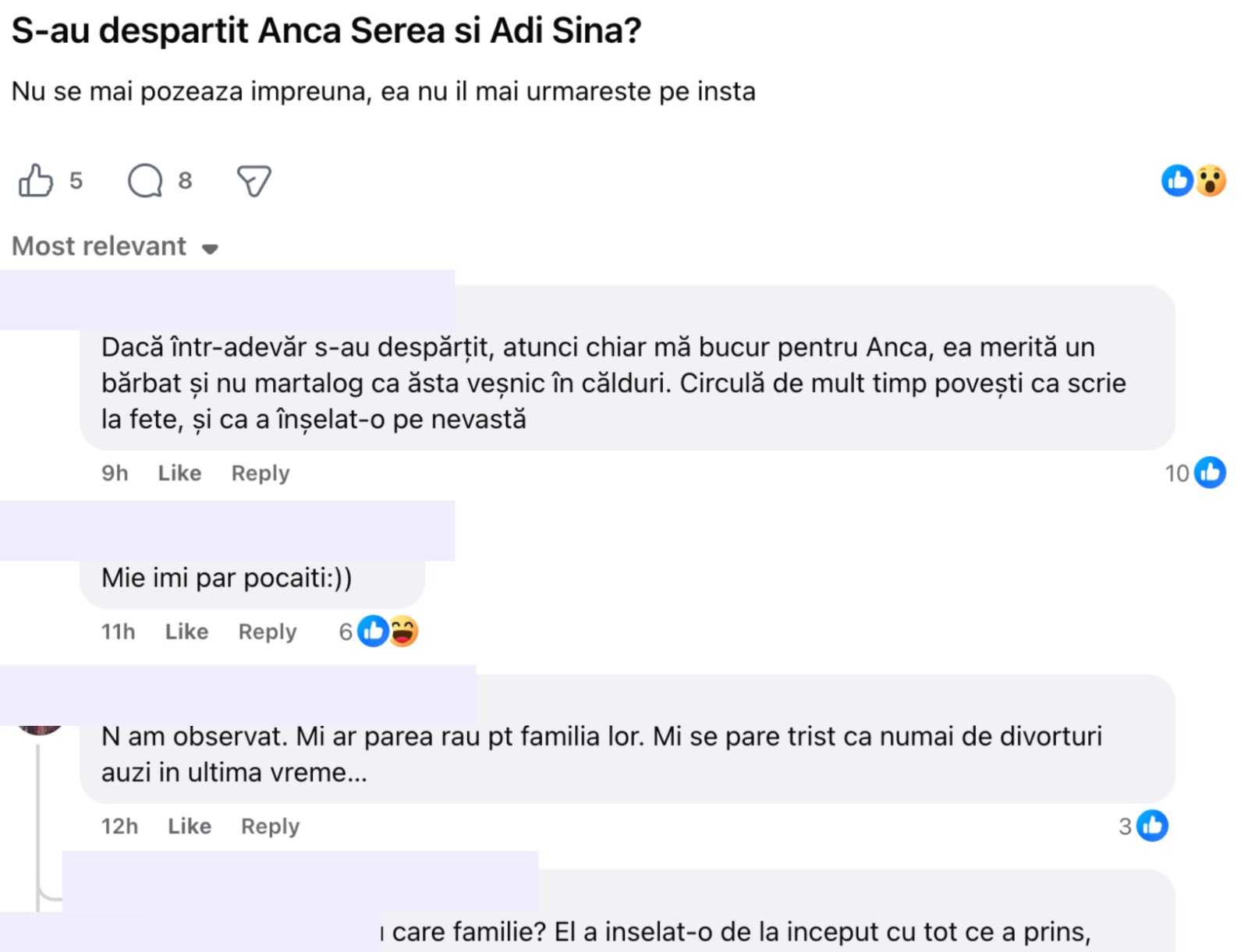 Anca Serea și Adi Sînă s-au despărțit?/ sursa foto: social media