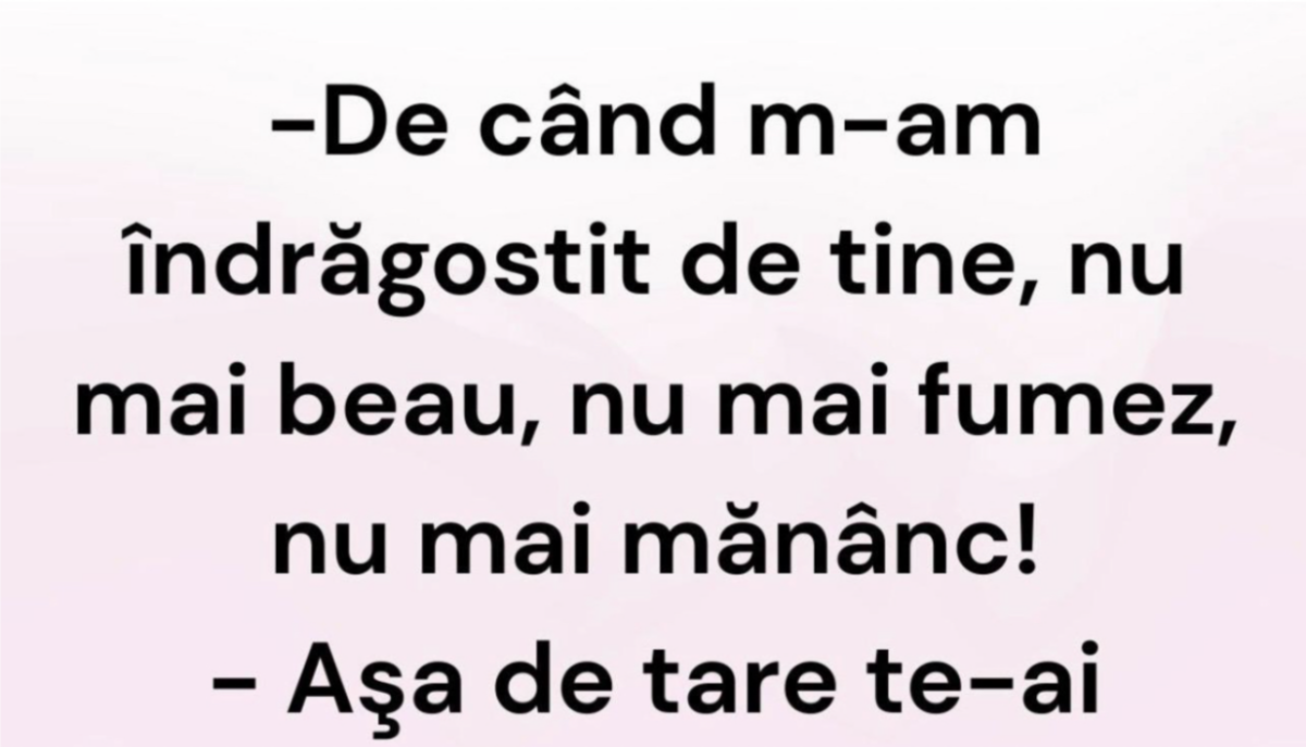 BANCUL DE MARȚI | ”De când m-am îndrăgostit de tine, nu mai beau”