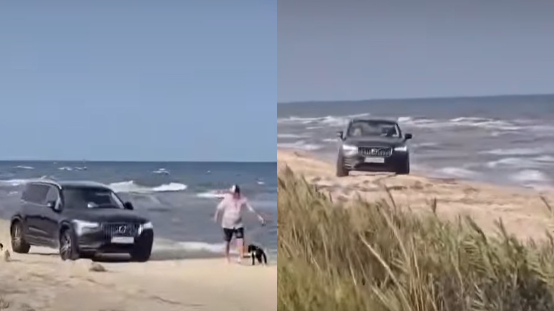 A intrat cu mașina printre cearceafurile turiștilor și a plătit scump! Amenda primită de un bucureștean