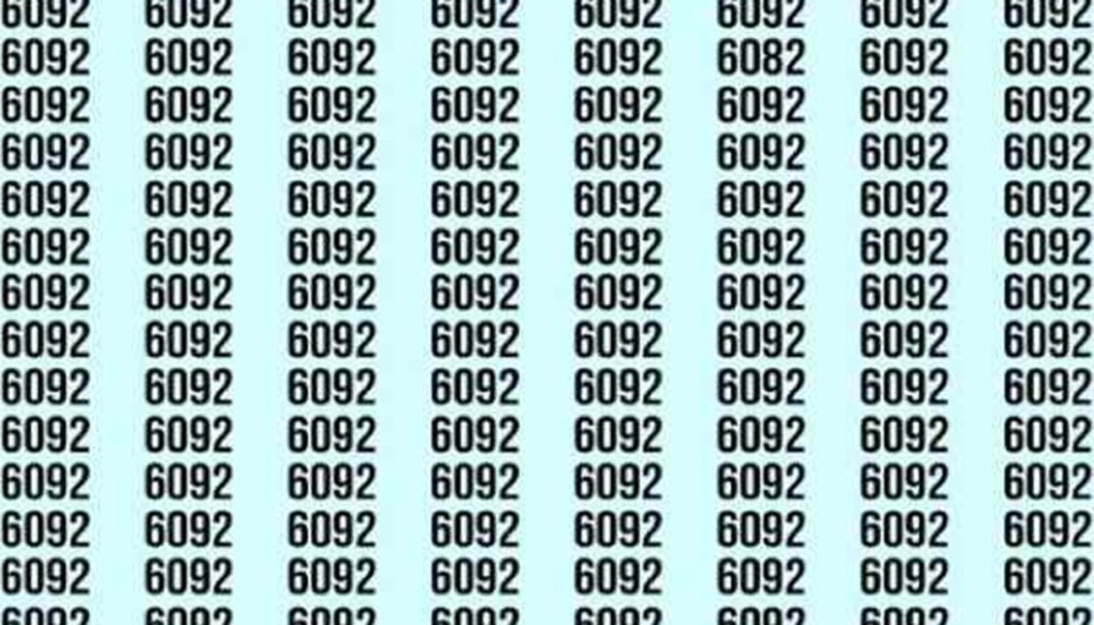 Test de logică | Găsiți singurul număr diferit de 6092!