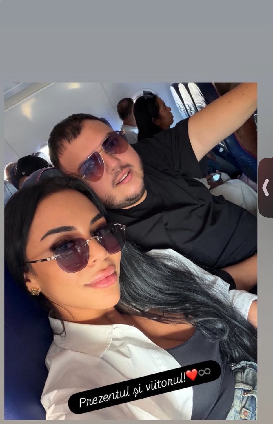 „Prezentul și viitorul”, mesajul postat de Adriana / sursa: Social media