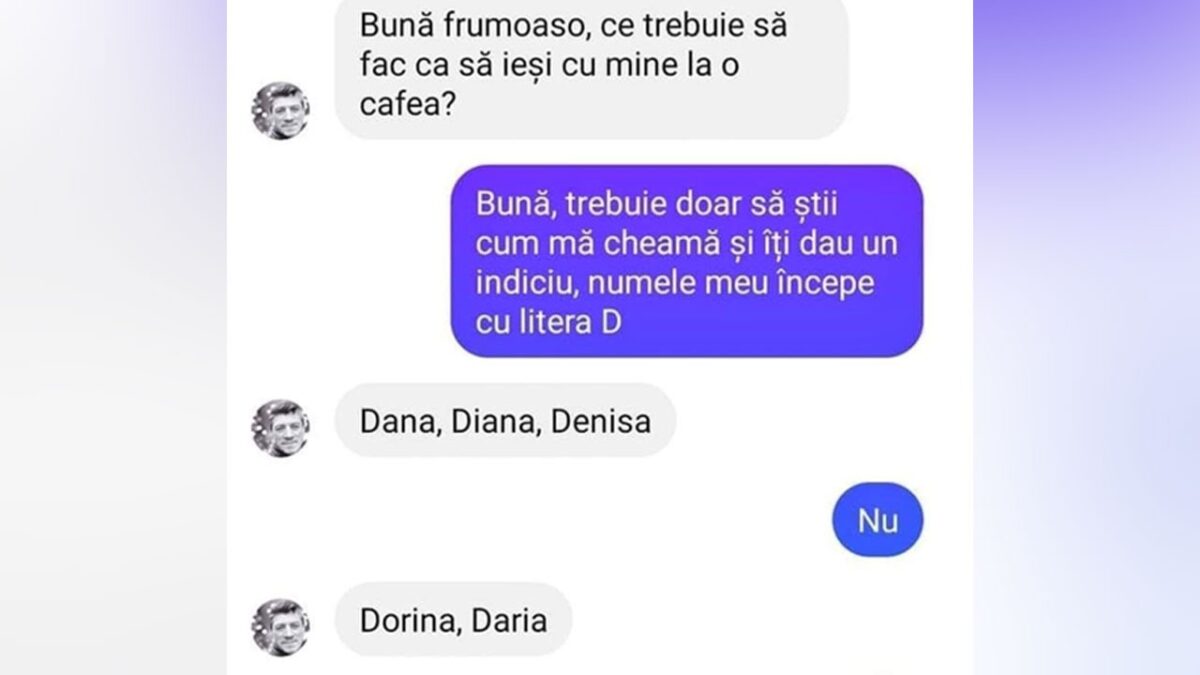 BANC | „Ce trebuie să fac, ca să ieși cu mine la o cafea?”