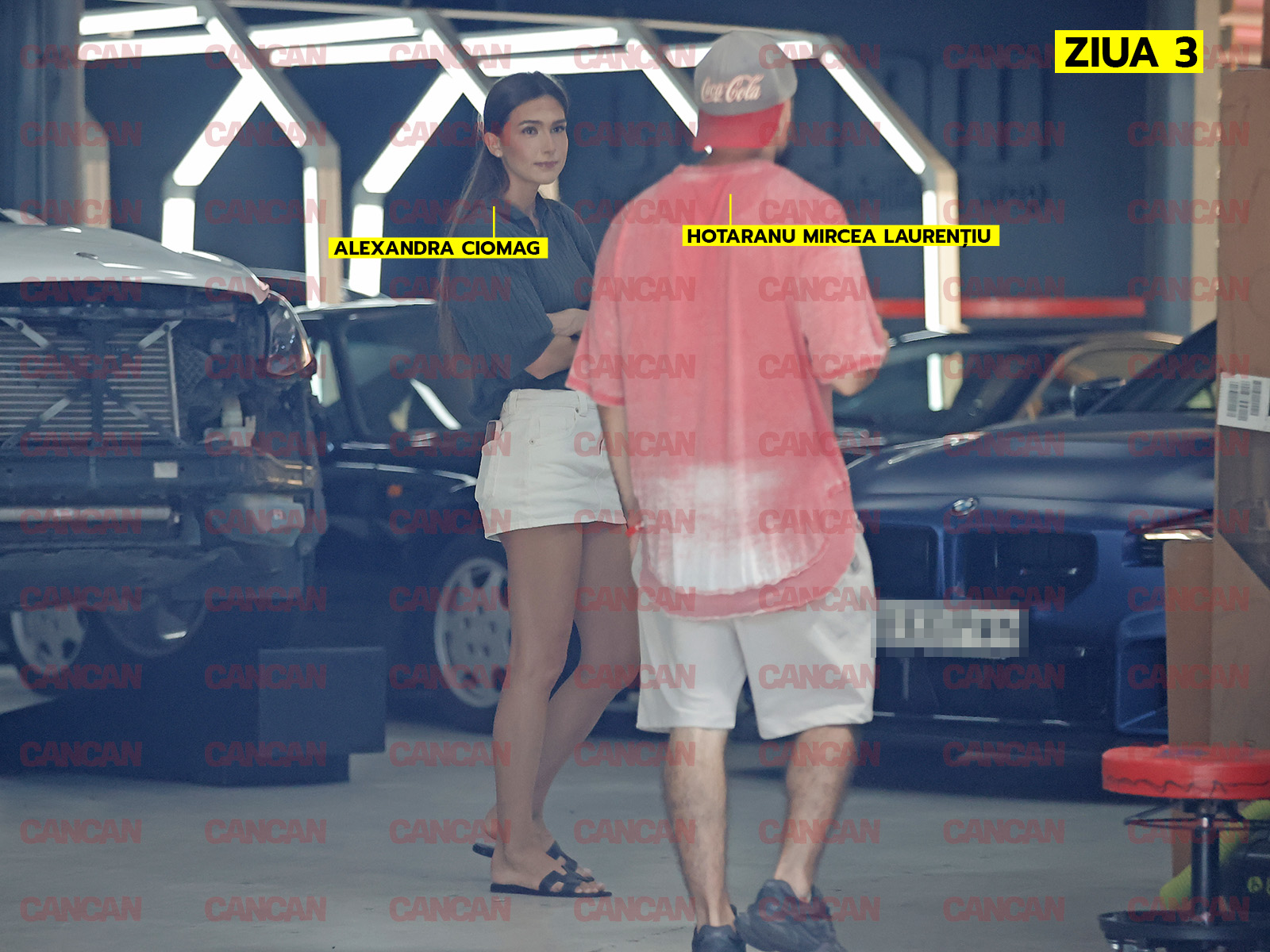 Alexandra Ciomag și Mircea Laurențiu Horăranu la un service auto