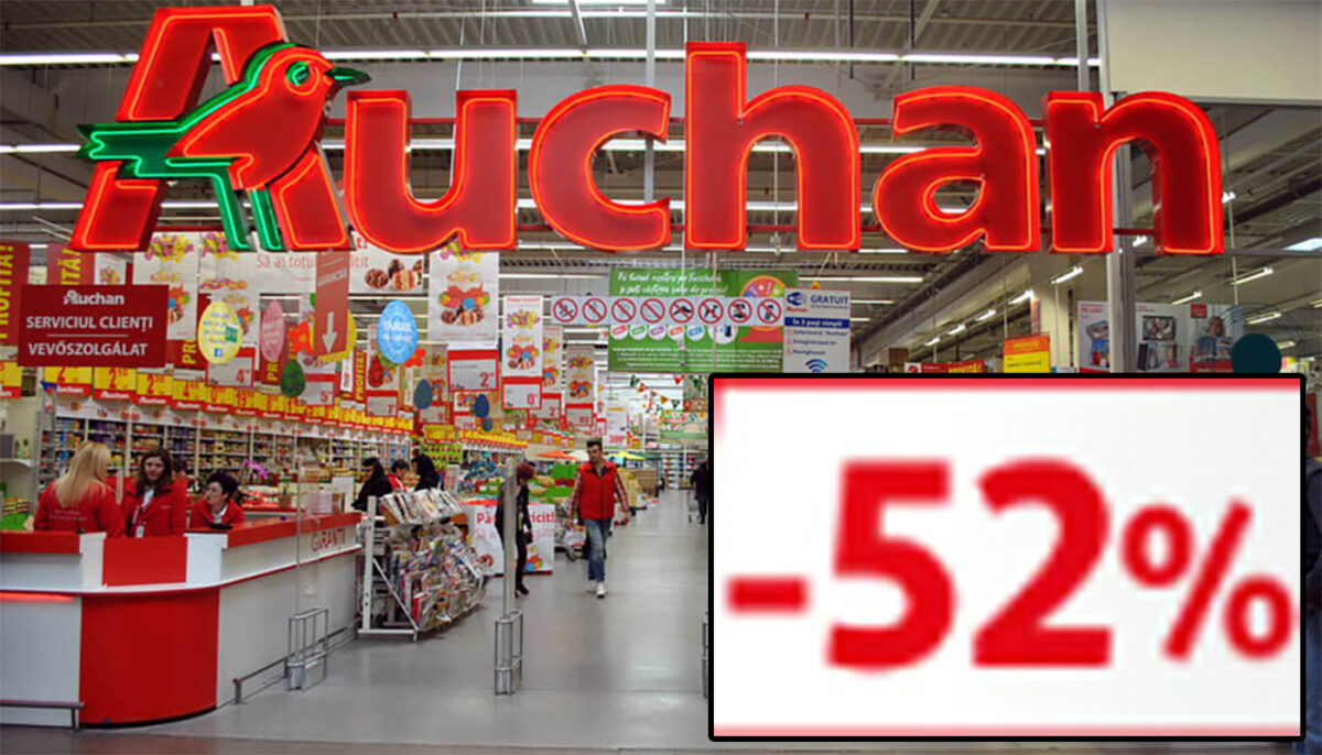 Cea mai mare reducere din Auchan. Produsul adorat de români a fost ieftinit cu 52%