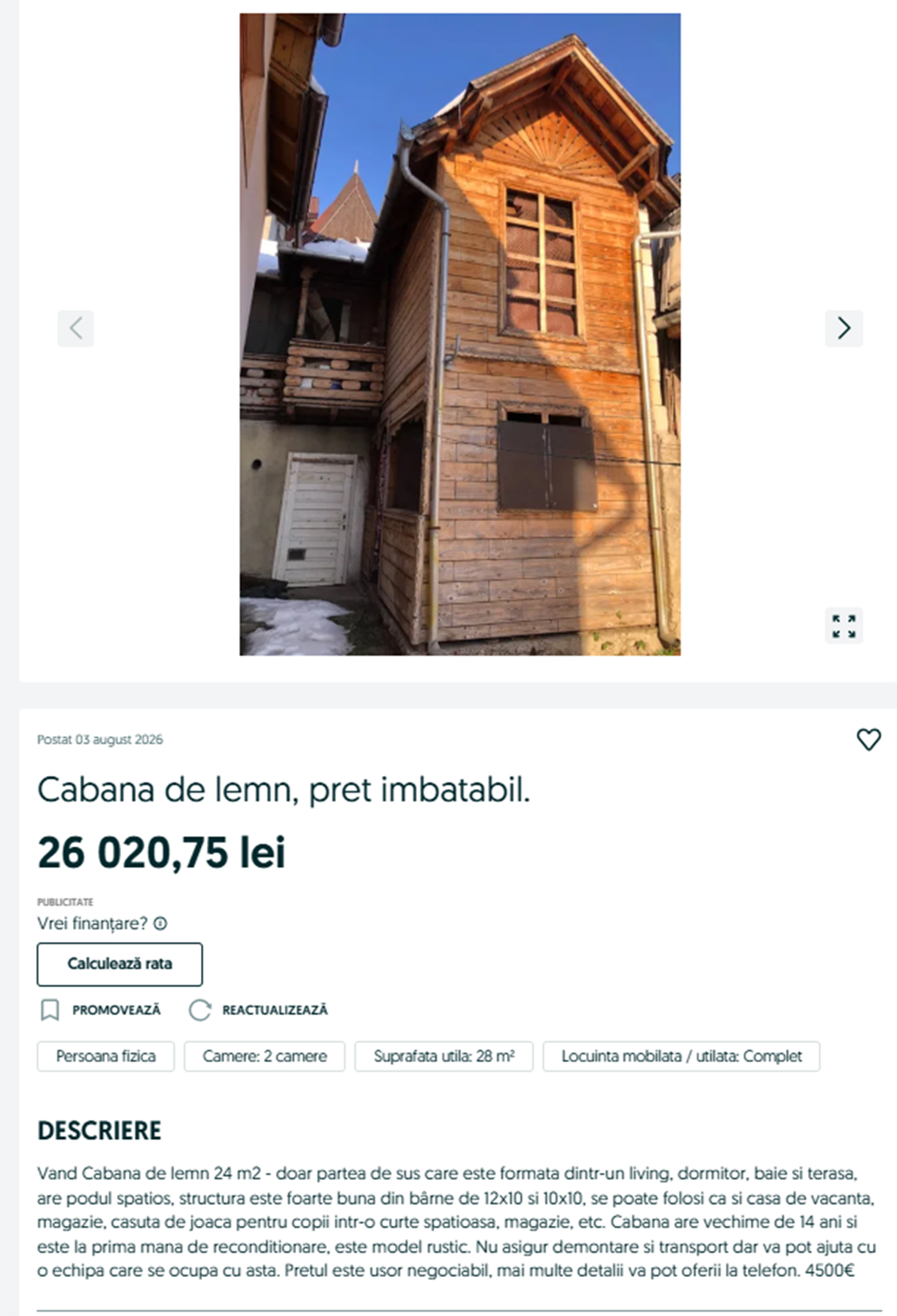 Stațiunea celebră din România în care o casă de vacanță costă doar 4.500 euro acum, în august 2026