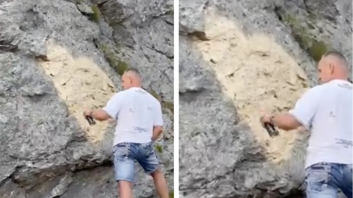 A vrut să-și declare iubirea, dar a ajuns „vedetă” pe internet. Ce a făcut un turist pe Transfăgărășan