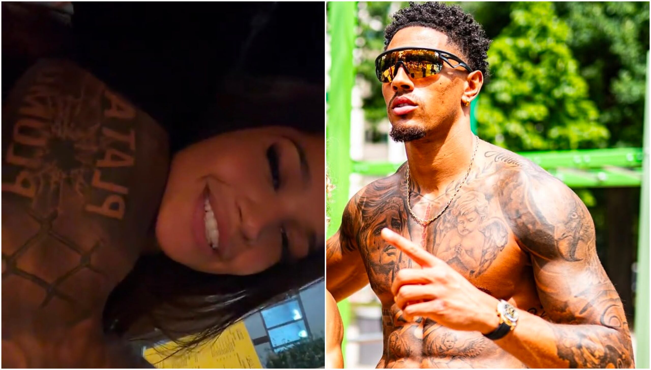 Diana Scintei alături de fotbalistul Maduka Okoye