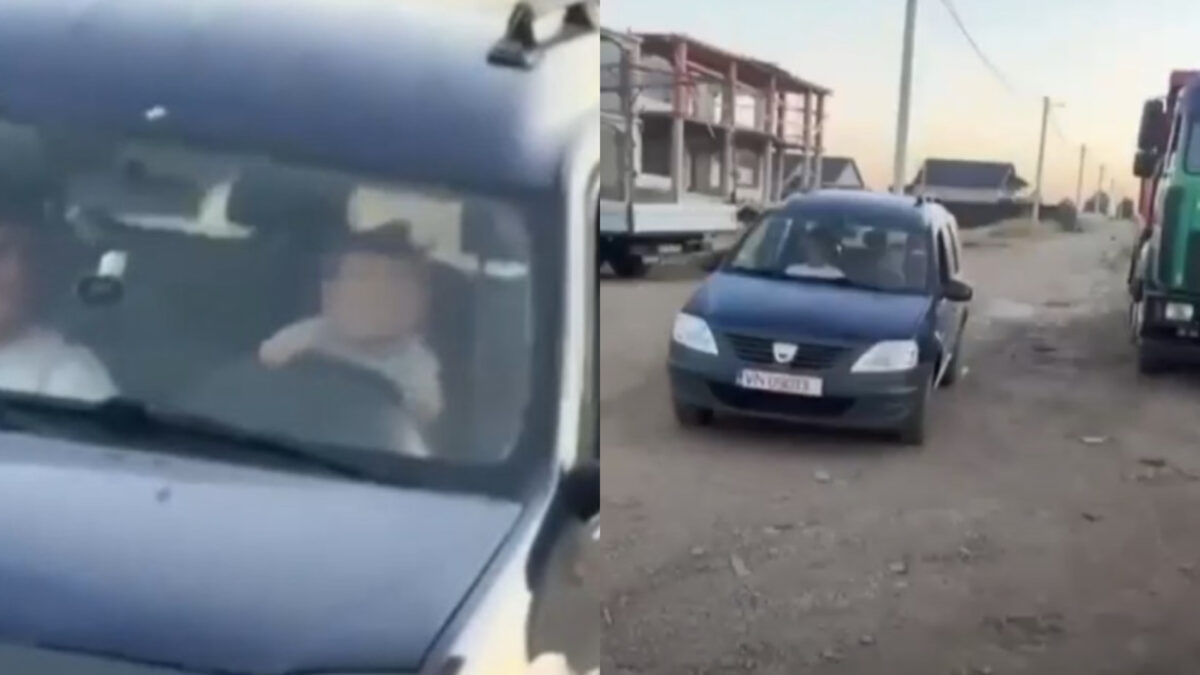 Scene incredibile în Vrancea. Un bebeluș de 11 luni conducea o mașină pe un drum public