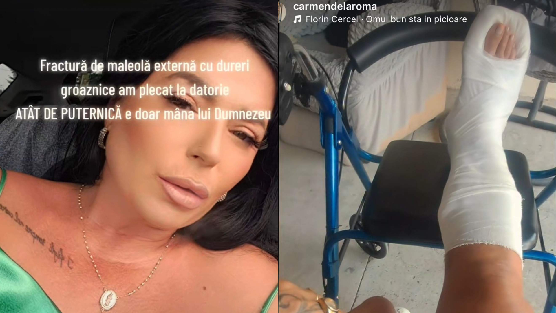 Mama lui Babasha, de urgență la spital cu dureri groaznice. Ce a pățit Carmen de la Roma: „E doar mâna lui Dumnezeu”