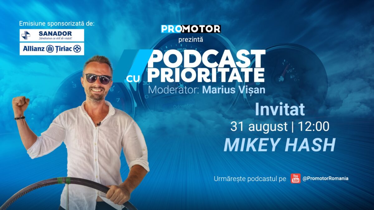 Mikey Hash vine la „Podcast cu Prioritate” #111 by ProMotor. Despre cei trei ani petrecuți pe ocean, întoarcerea în România, BMW, Dacia, motociclete și aviație