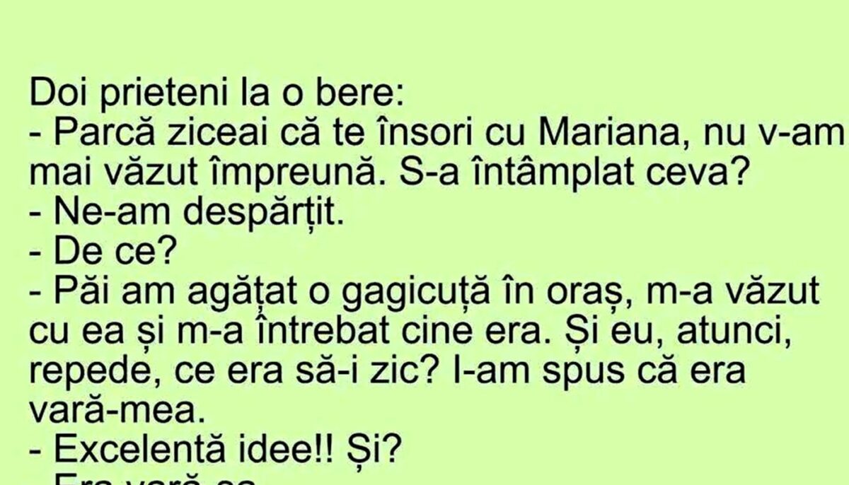 Bancul sfârșitului de săptămână | Cine este Mariana, de fapt