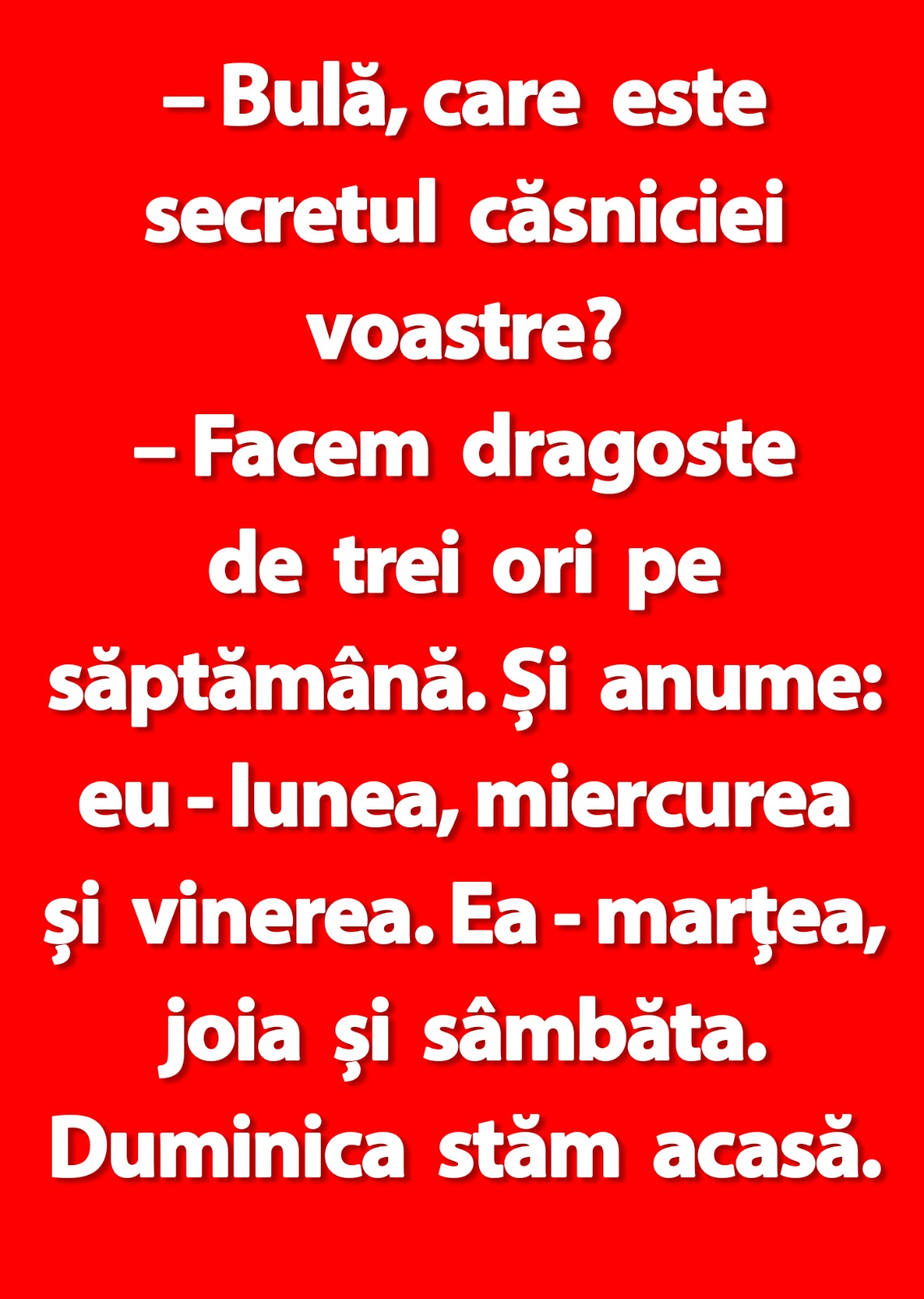 BANC | Bulă și secretul unei căsnicii fericite