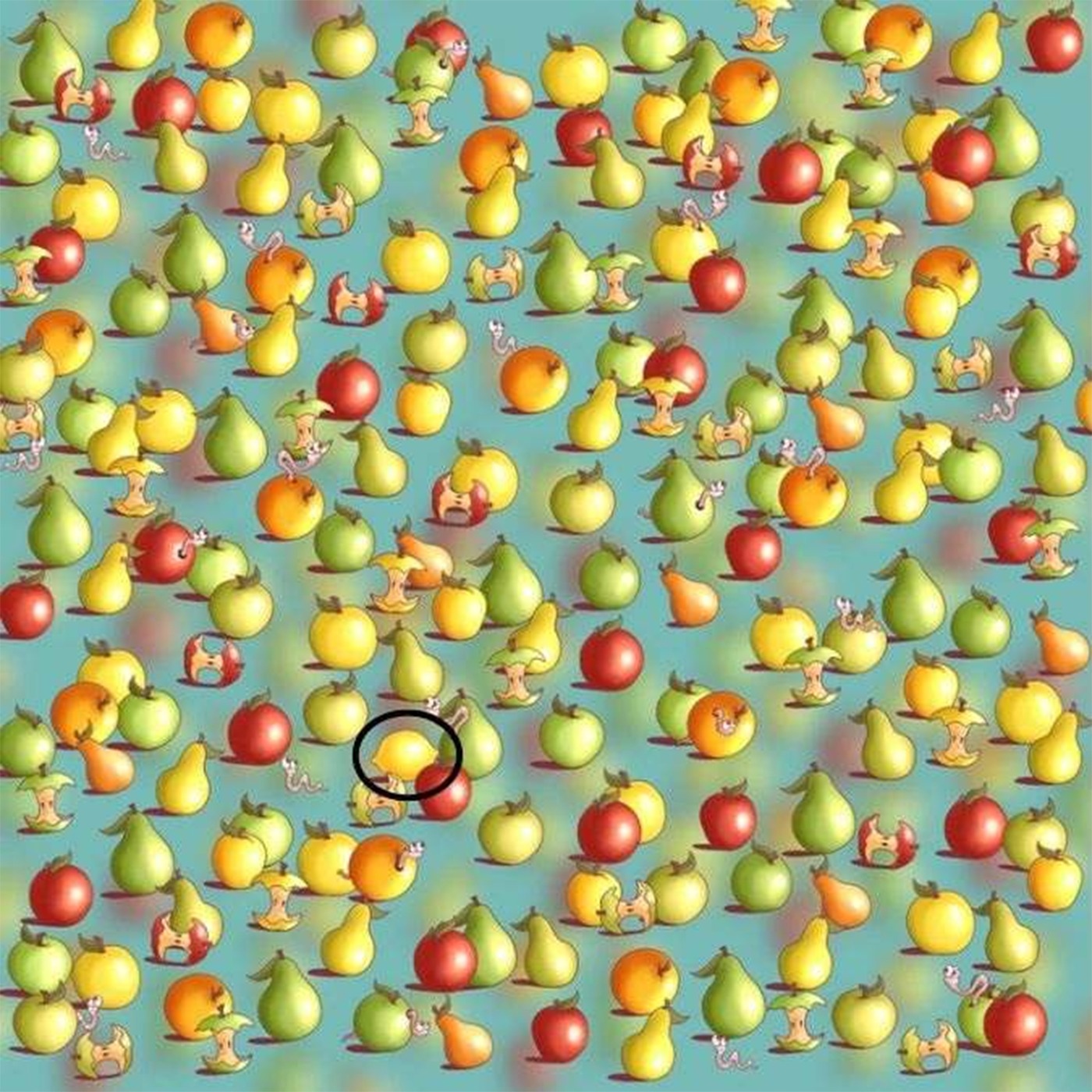 Test de logică | Identificați lămâia ascunsă printre fructele din imagine, în cel mult 5 secunde!