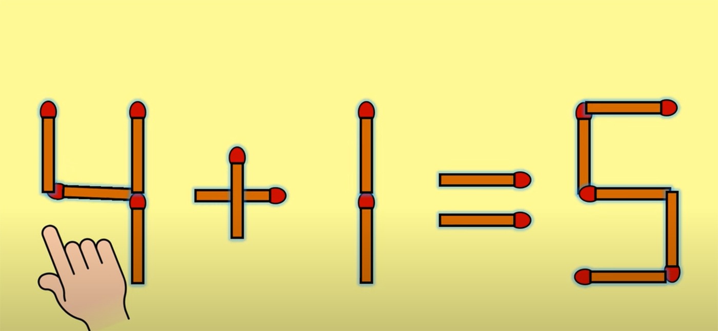 Test de inteligență | Mutați un singur chibrit pentru a corecta 11 + 1 = 5