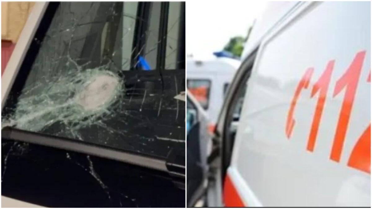 Ambulanță atacată de mai multe persoane. Totul a pornit de la un fake news de pe TikTok