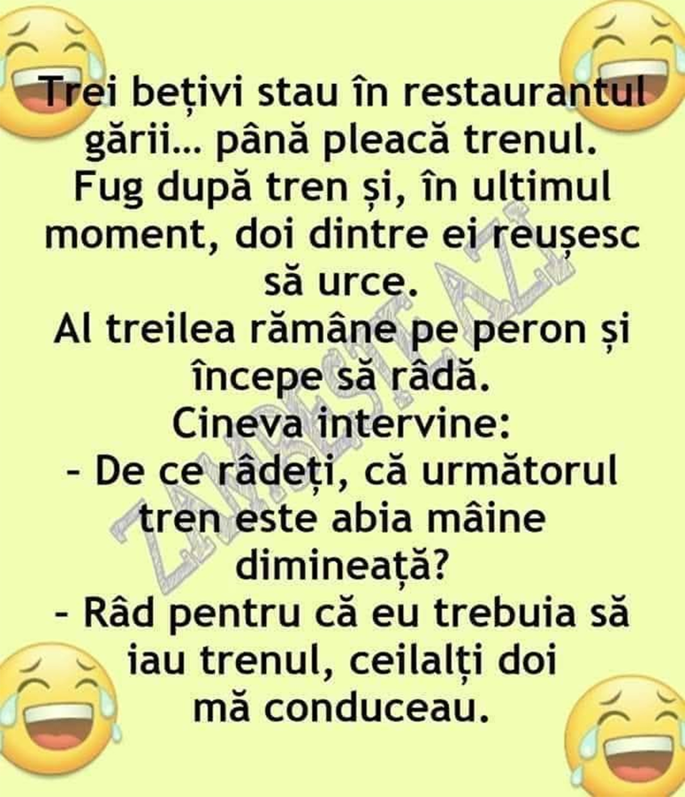 BANC | 3 bețivi stau în restaurantul gării