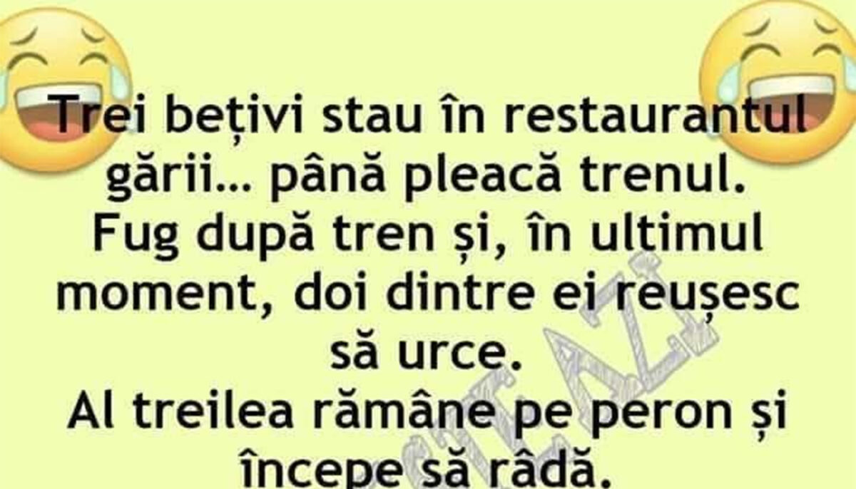 BANC | 3 bețivi stau în restaurantul gării