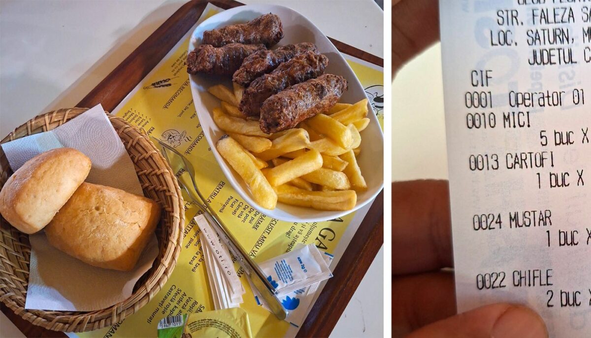 Câți lei a plătit un turist pentru 5 mici și o porție de cartofi prăjiți, într-un restaurant de pe faleza din Saturn: „Cât credeți că a costat?”