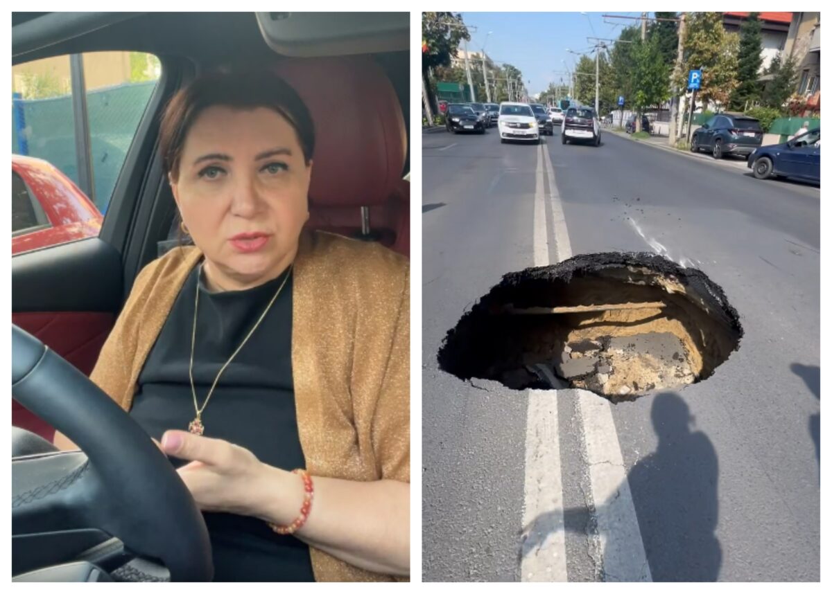Clipe de coșmar pentru Carmen Șerban. A căzut cu mașina într-o groapă aflată în mijlocul drumului